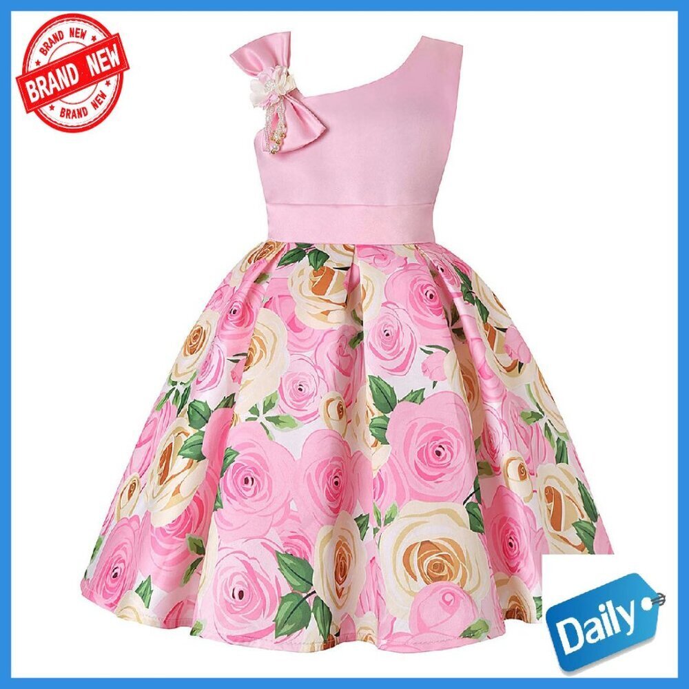 Toddler Pageant Dress Off Shoulder Floral Ball Gown 2-9T